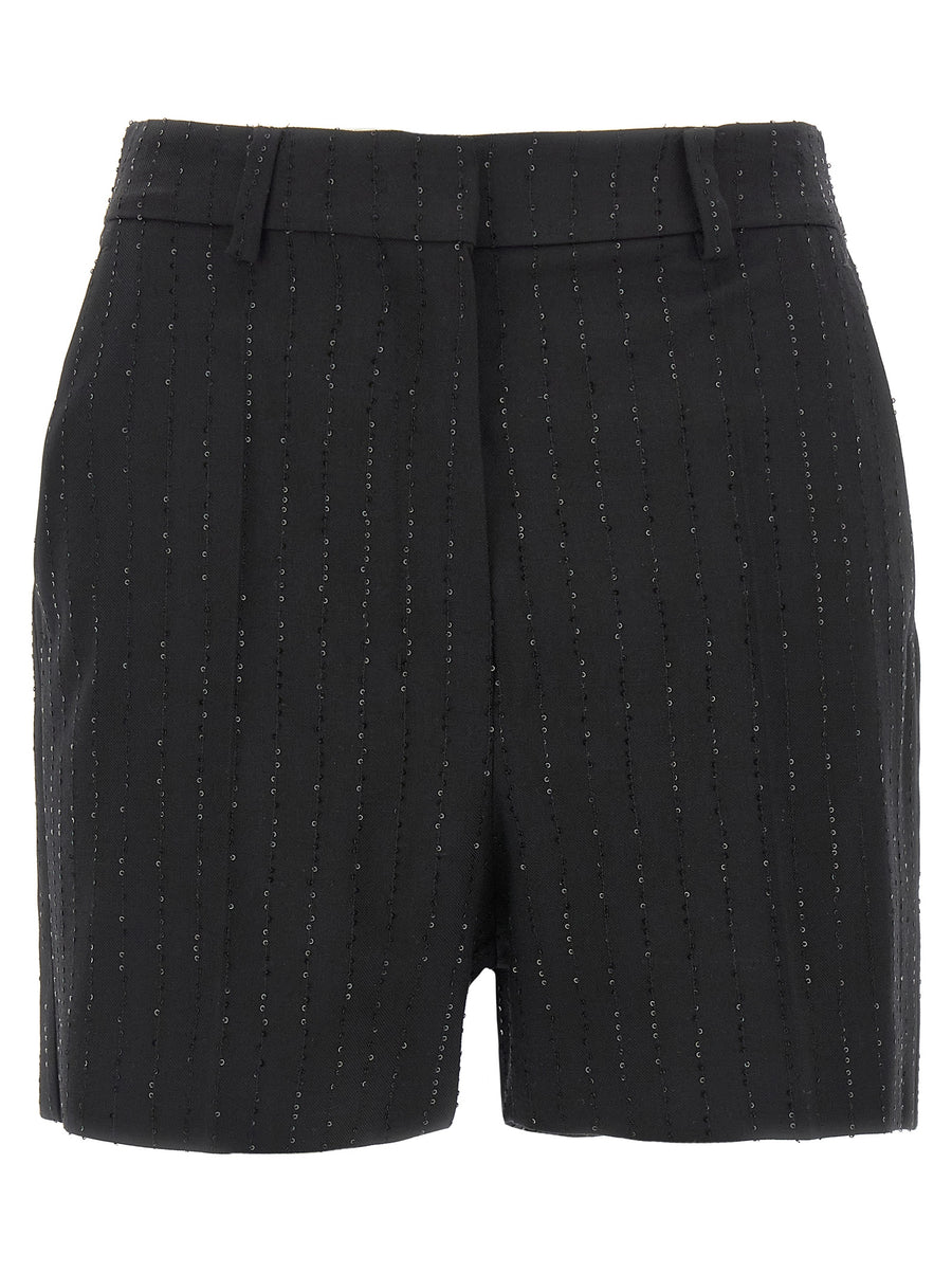 Max Mara 96% virgin wool bermuda shorts in black