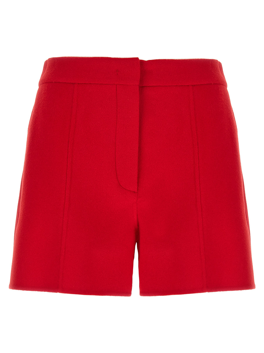 Sportmax 100% virgin wool bermuda shorts in red