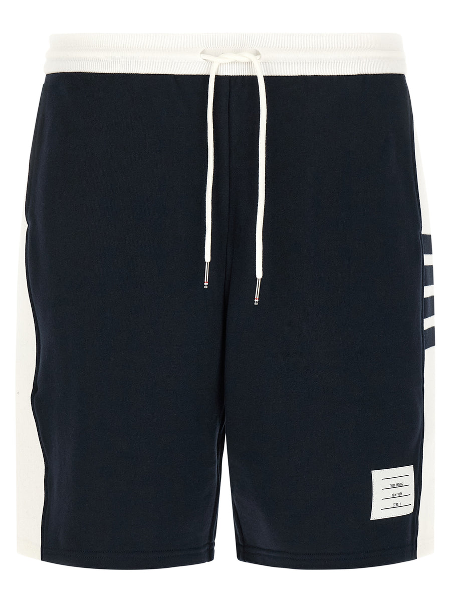 Thom Browne 100% Cotton bermuda shorts in navy