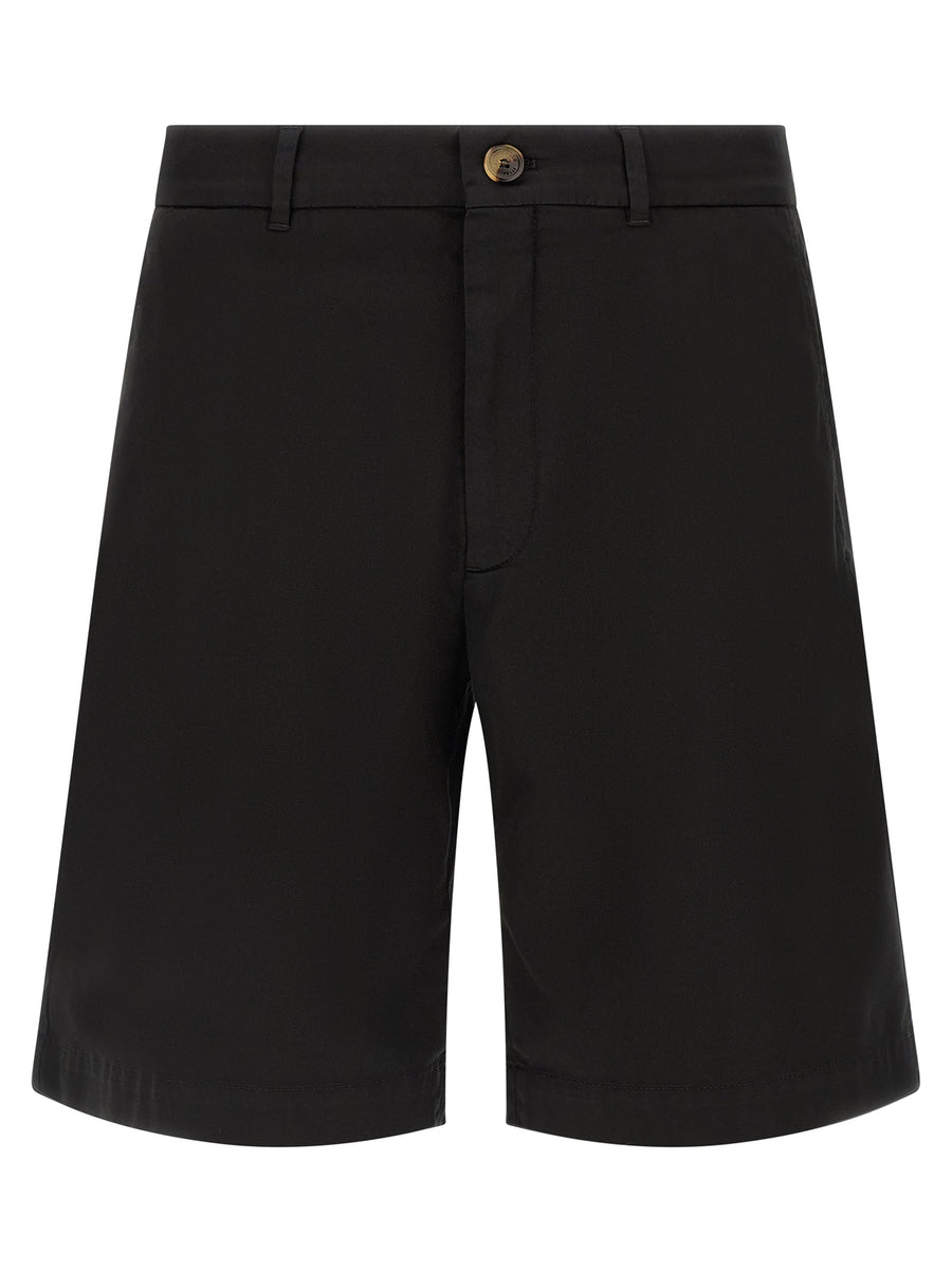 Brunello Cucinelli 97% Cotton bermuda shorts in black