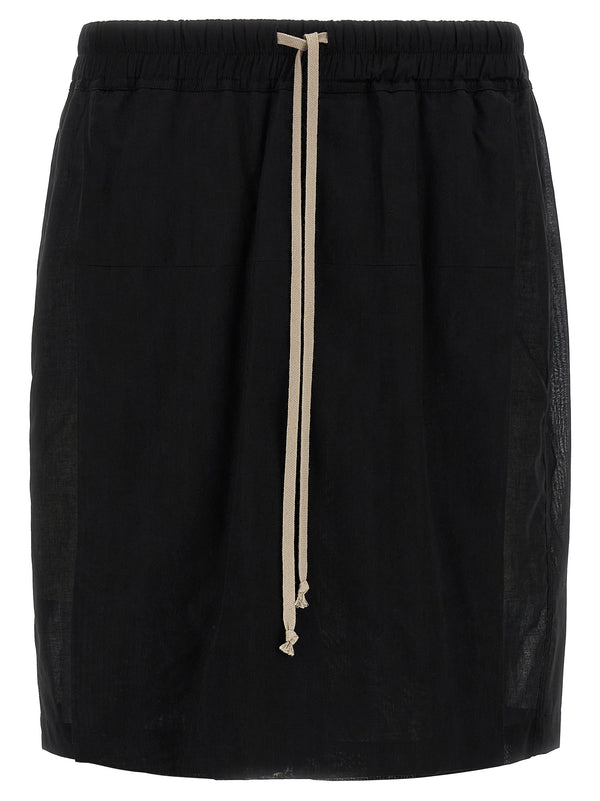 Rick Owens 100% cotton bermuda shorts in black