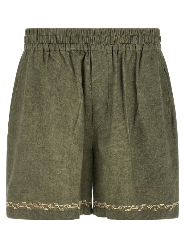 Marant 100% cotton bermuda shorts in green