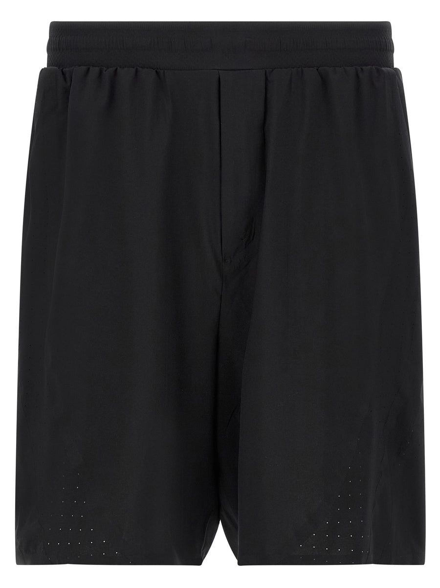 Y-3 86% polyester bermuda shorts in black