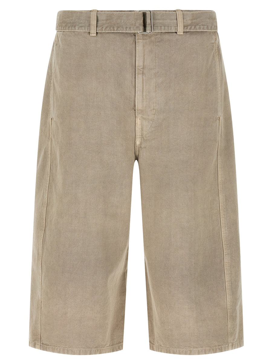 Lemaire 100% cotton bermuda shorts in gray