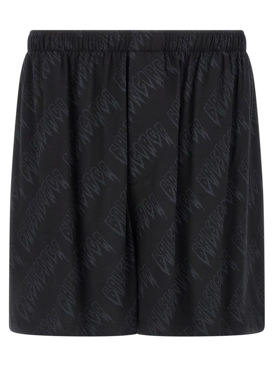 Balenciaga 100% Viscose bermuda shorts in black