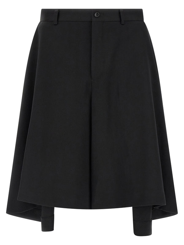 Comme des Garçons 100% Wool bermuda shorts in black
