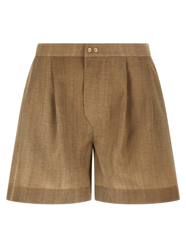 Ermanno Scervino 100% polyester bermuda shorts in beige