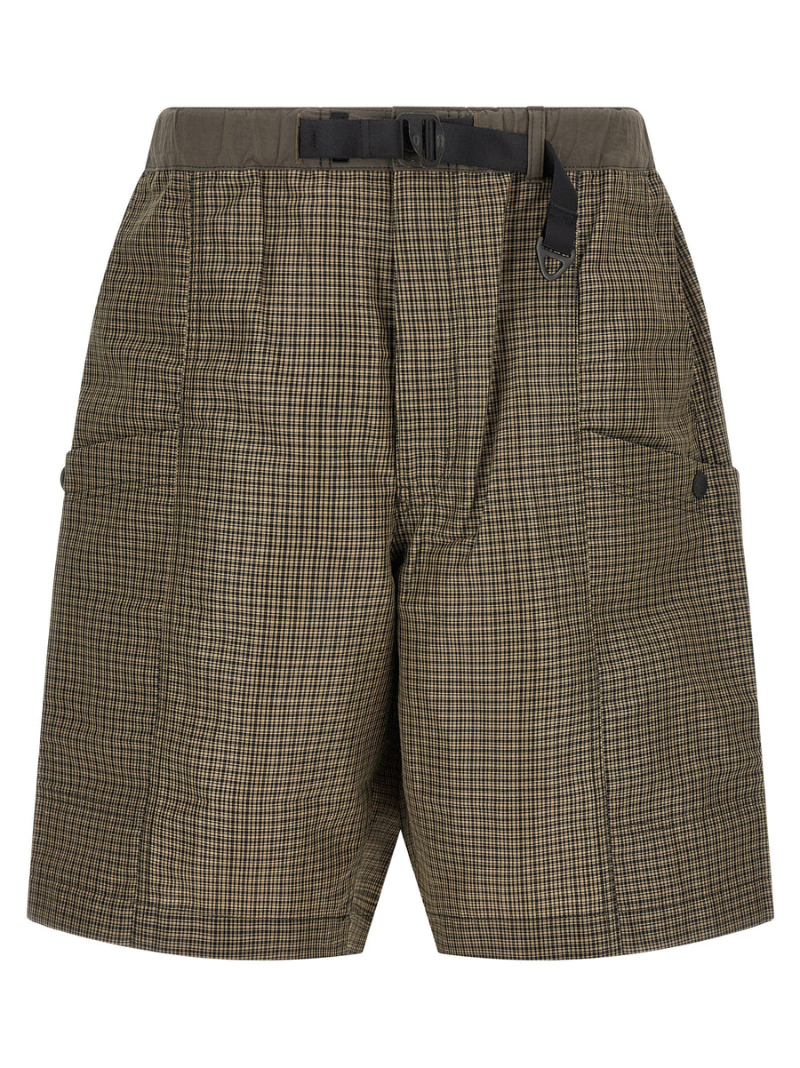 Comme des Garçons 67% Linen bermuda shorts in green