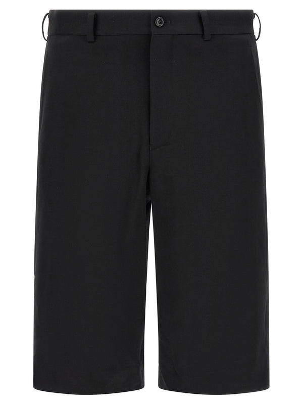 Comme des Garçons 100% Wool bermuda shorts in black