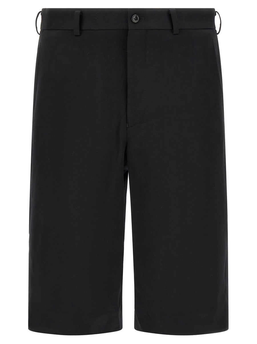 Comme des Garçons 100% Wool bermuda shorts in black