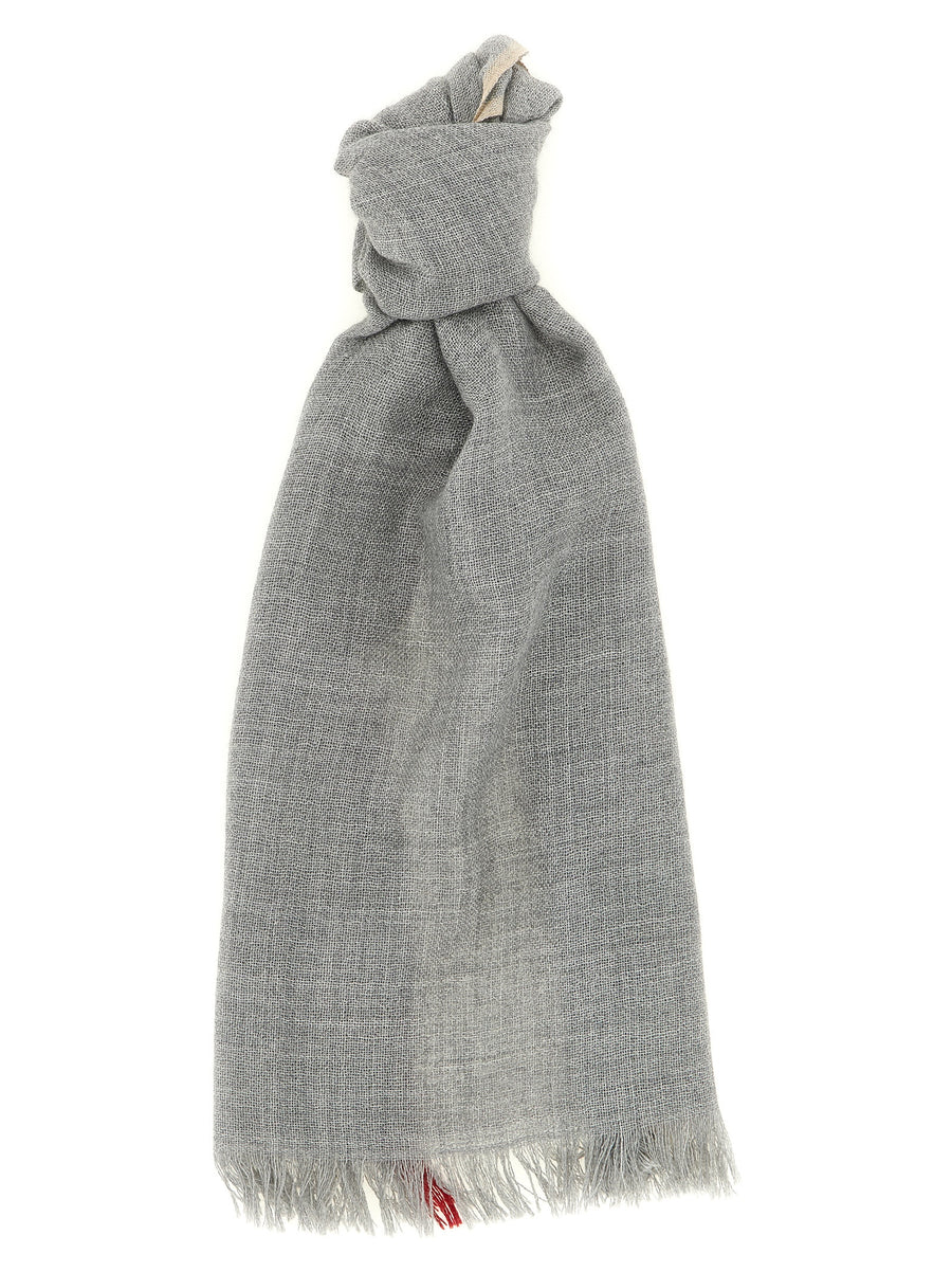 Brunello Cucinelli 70% virgin wool scarf in gray