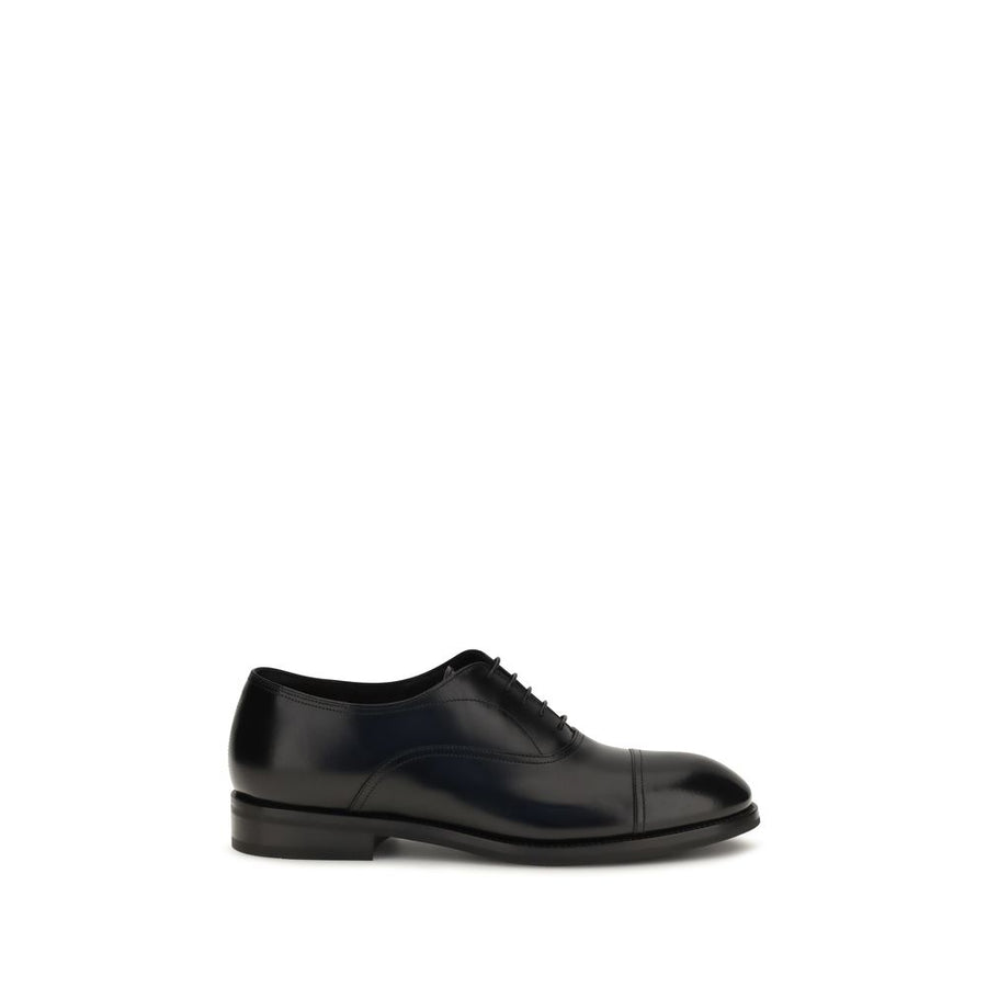 Santoni 100% Calf Leather Bos Taurus oxford in black