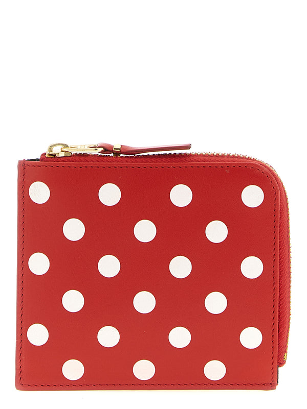 Comme des Garçons 100% cowhide leather card case in red