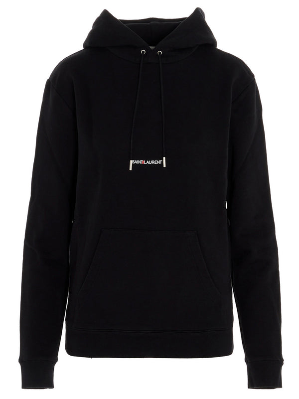 Saint Laurent 100% cotton hoodie in black