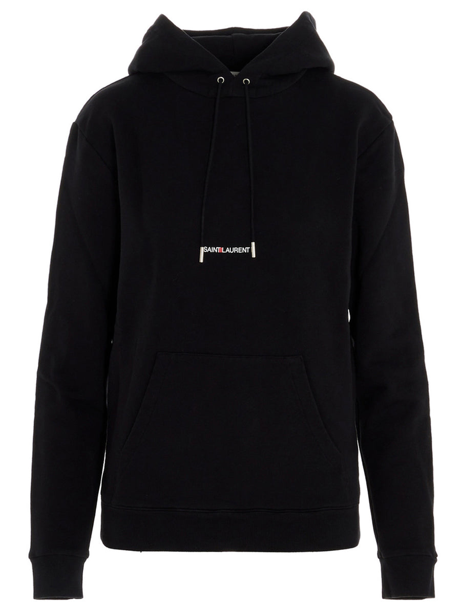 Saint Laurent 100% cotton hoodie in black