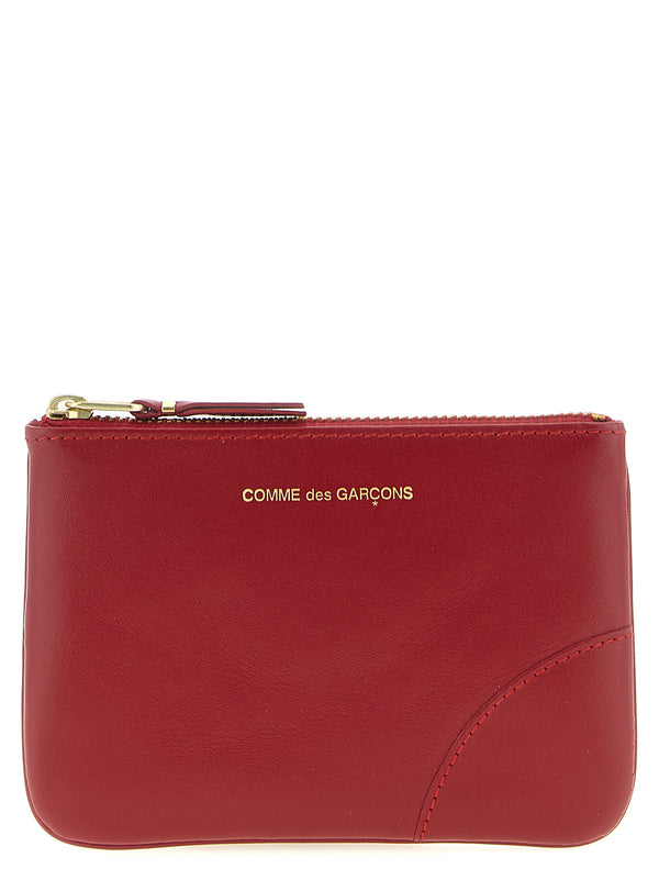 Comme des Garçons 100% calfskin leather card case in red