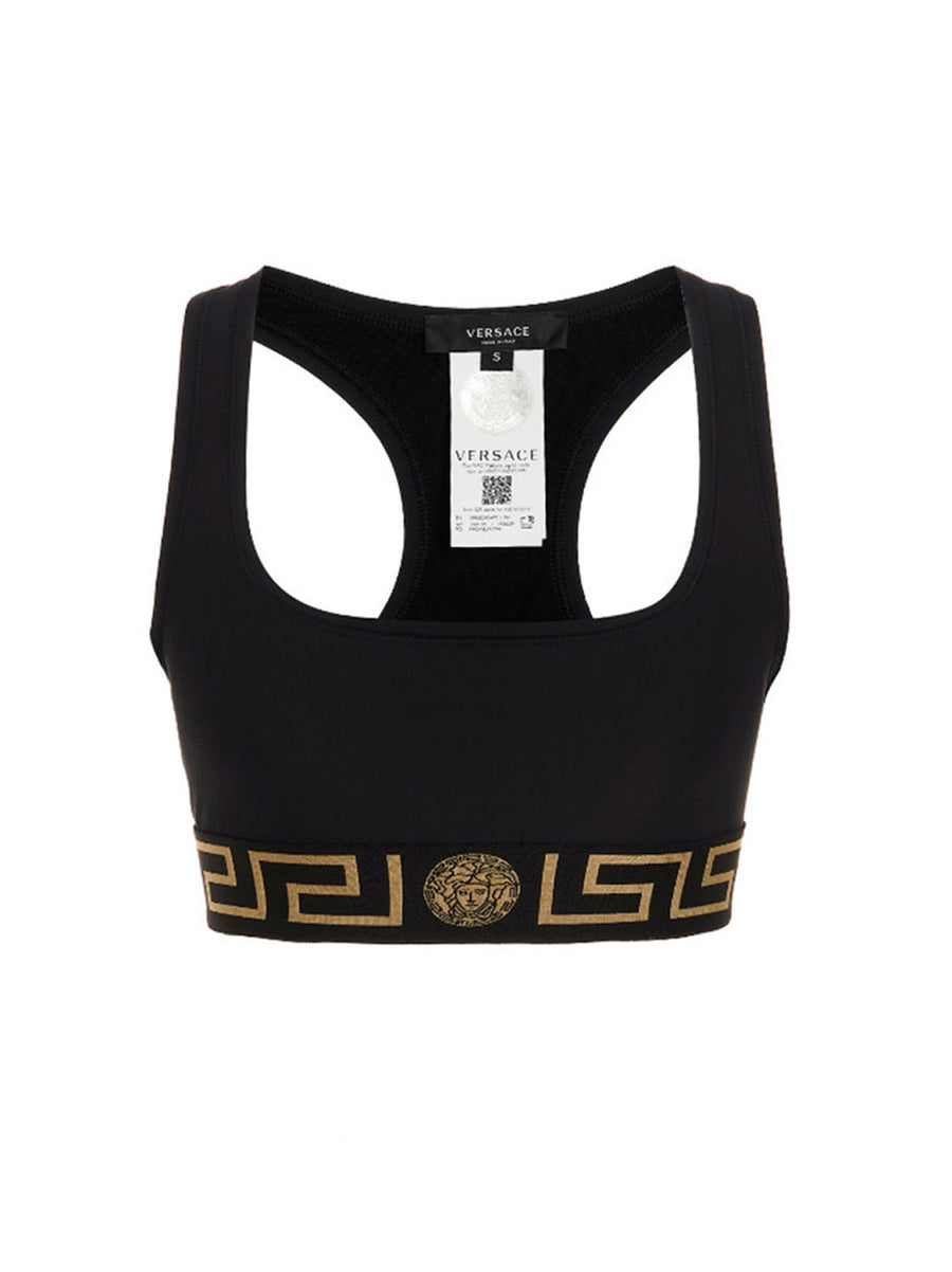 Versace 61% Polyamide 39% Elastane sports top in black