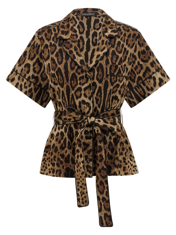 Dolce & Gabbana 93% silk blouse in brown