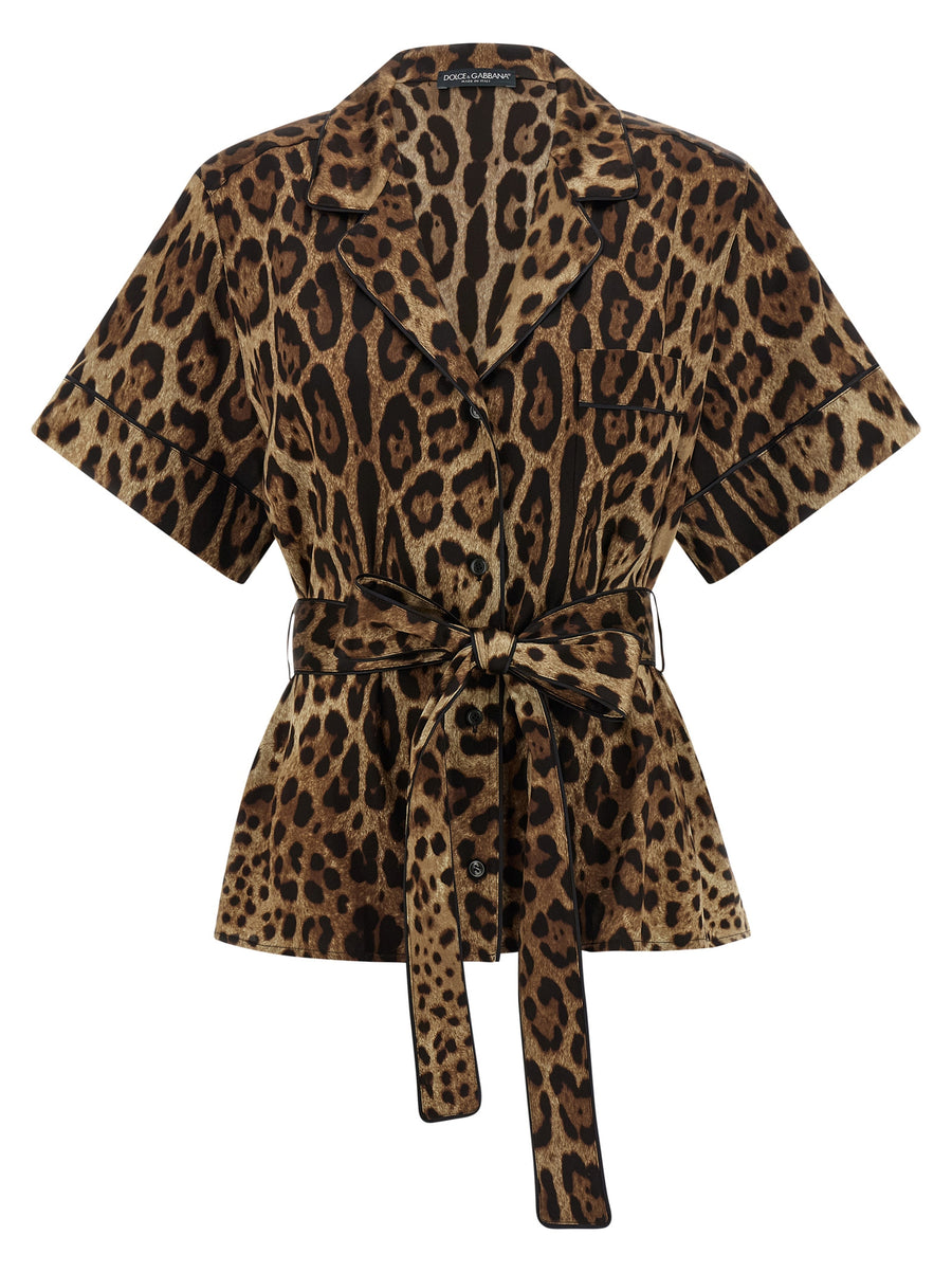 Dolce & Gabbana 93% silk blouse in brown