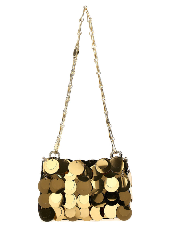 Paco Rabanne 90% Fabric shoulder bag in gold