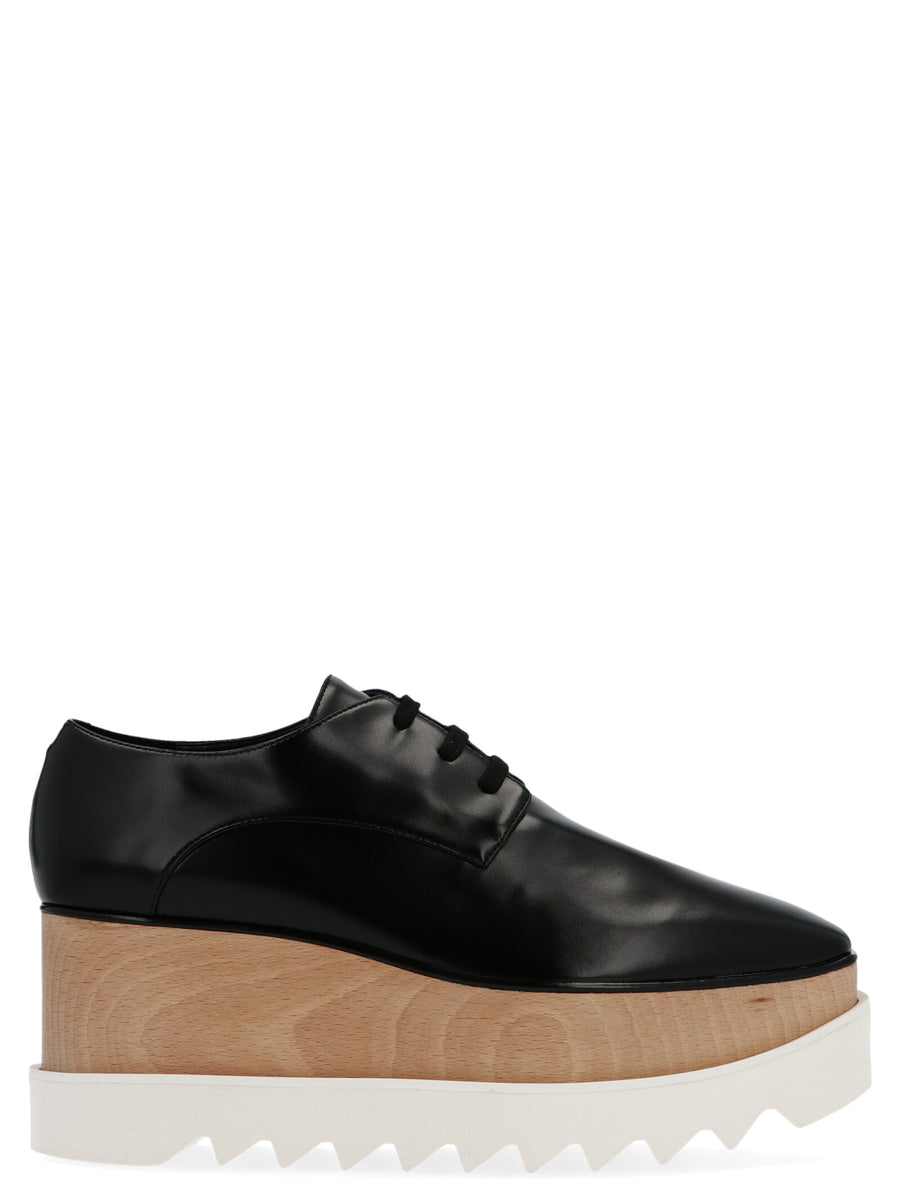 Stella McCartney 60% polyurethane platform oxford in black