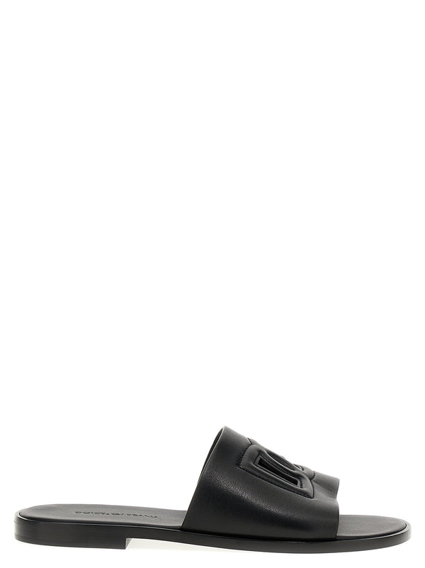 Dolce & Gabbana 100% Leather slide in black