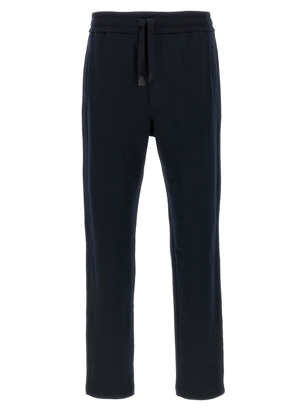 Brioni 93% cotton joggers in blue