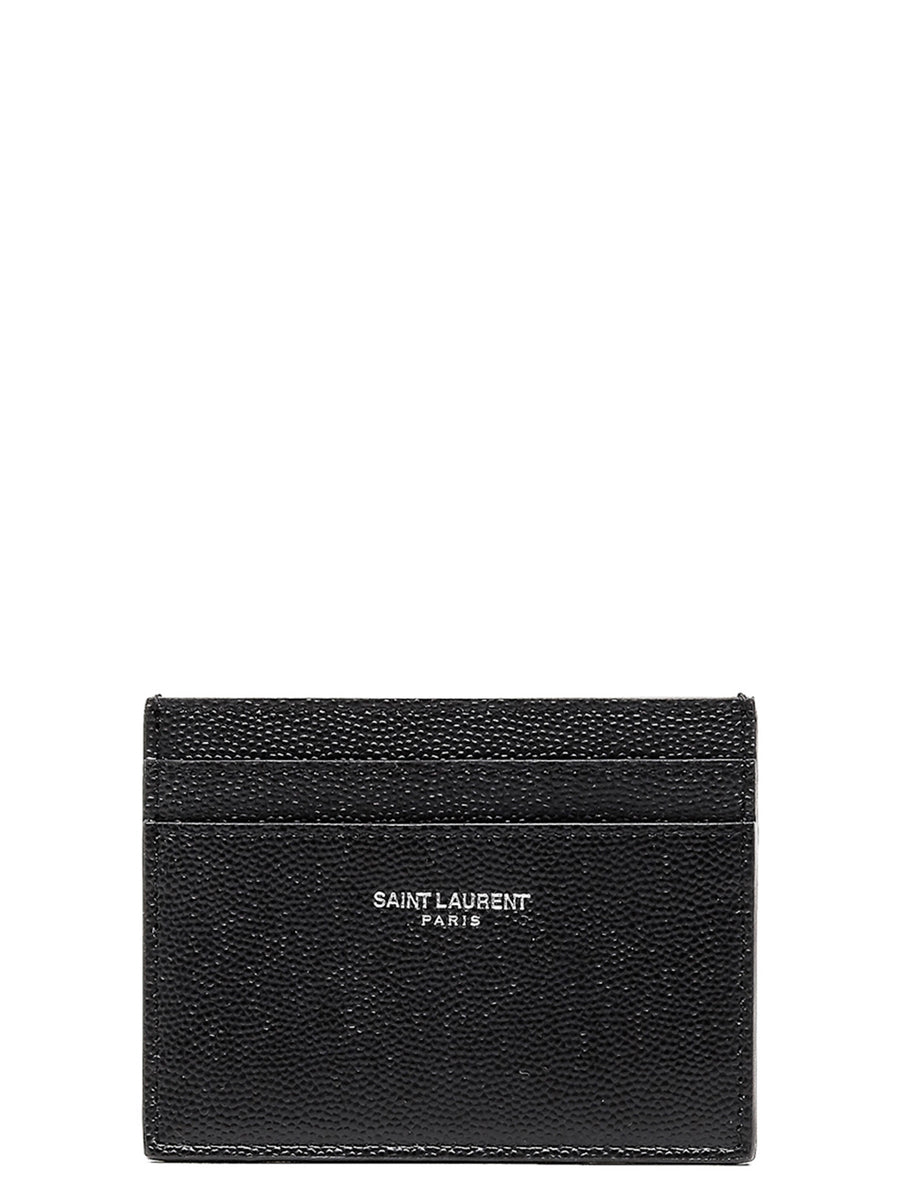 Saint Laurent 100% leather card case in black