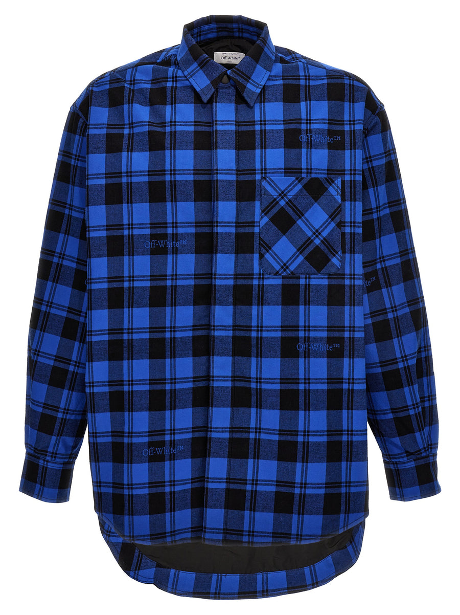 Off-White 100% cotton overshirt in blue