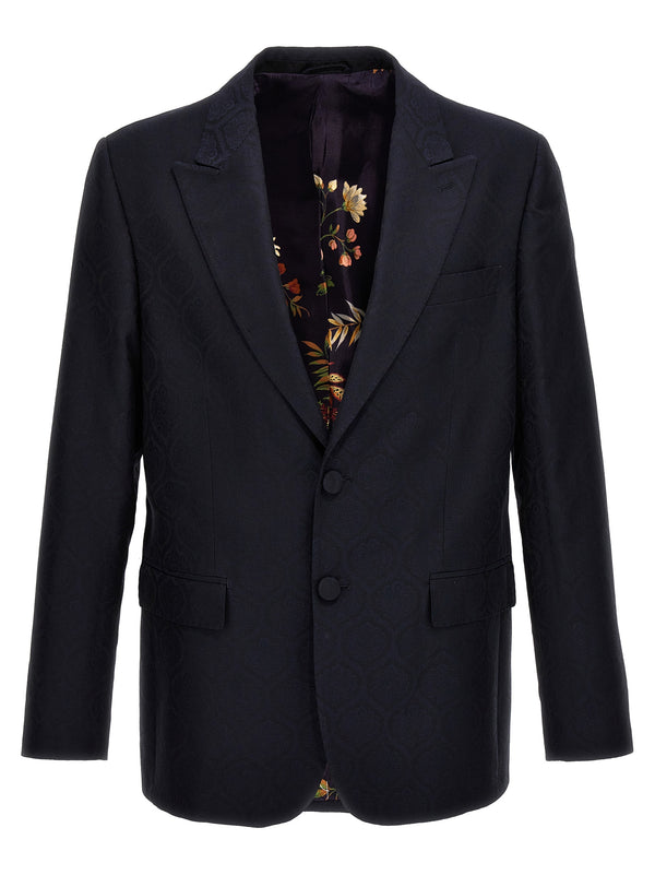 Etro 53% Cotton blazer in blue