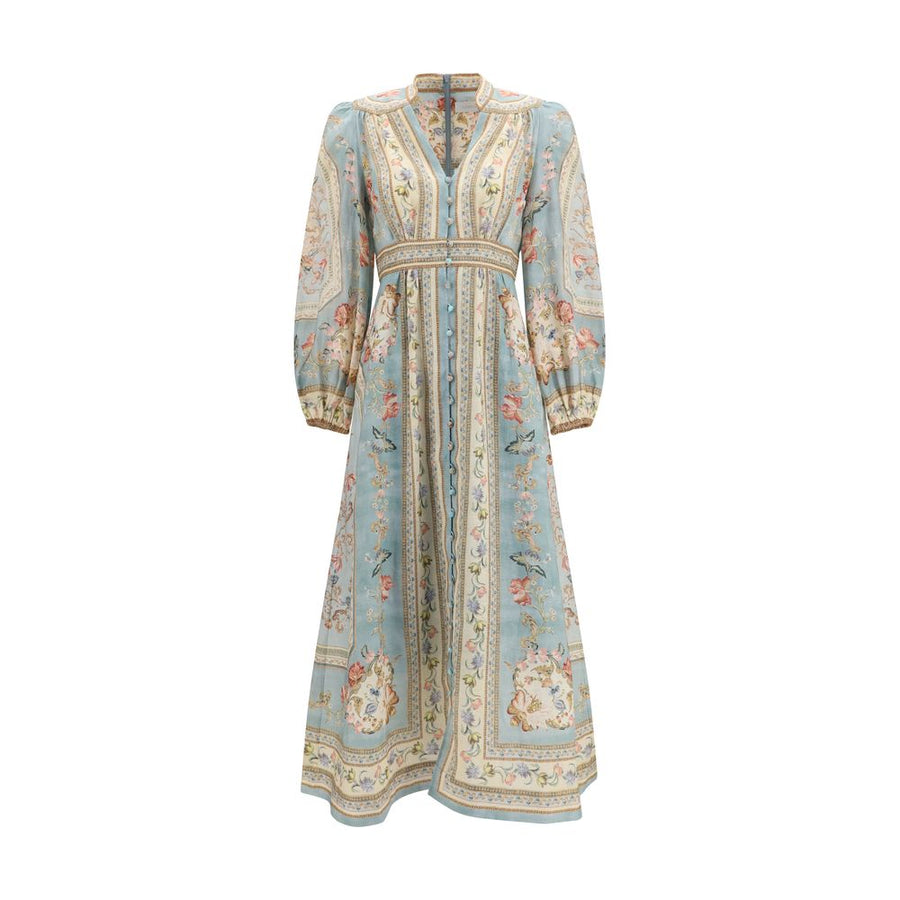 Zimmermann 100% Linen tunic dress in blue