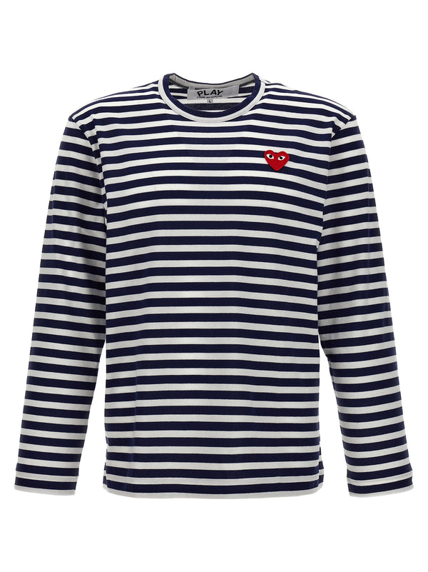 Comme Des GarçOns Play 100% cotton t-shirt in navy