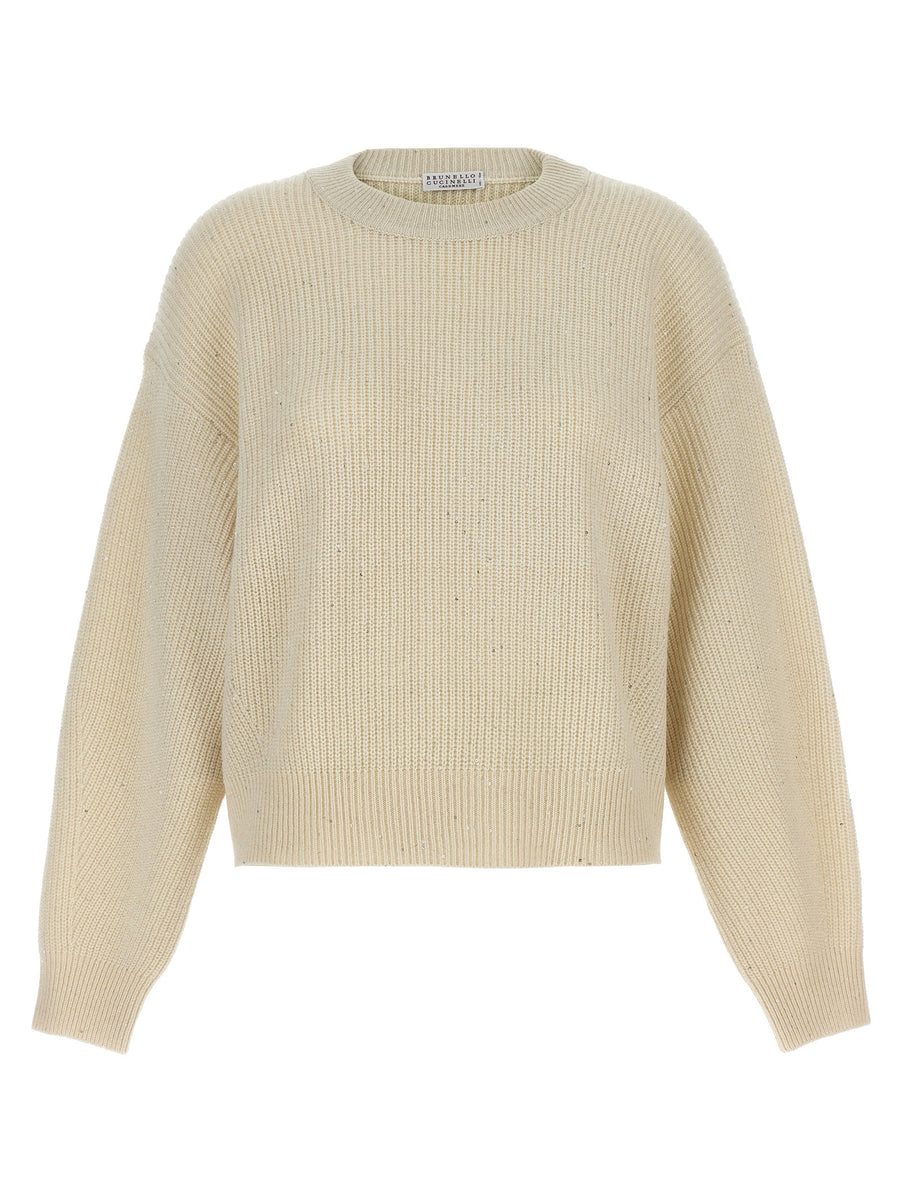 Brunello Cucinelli 47% Cashmere sweater in white