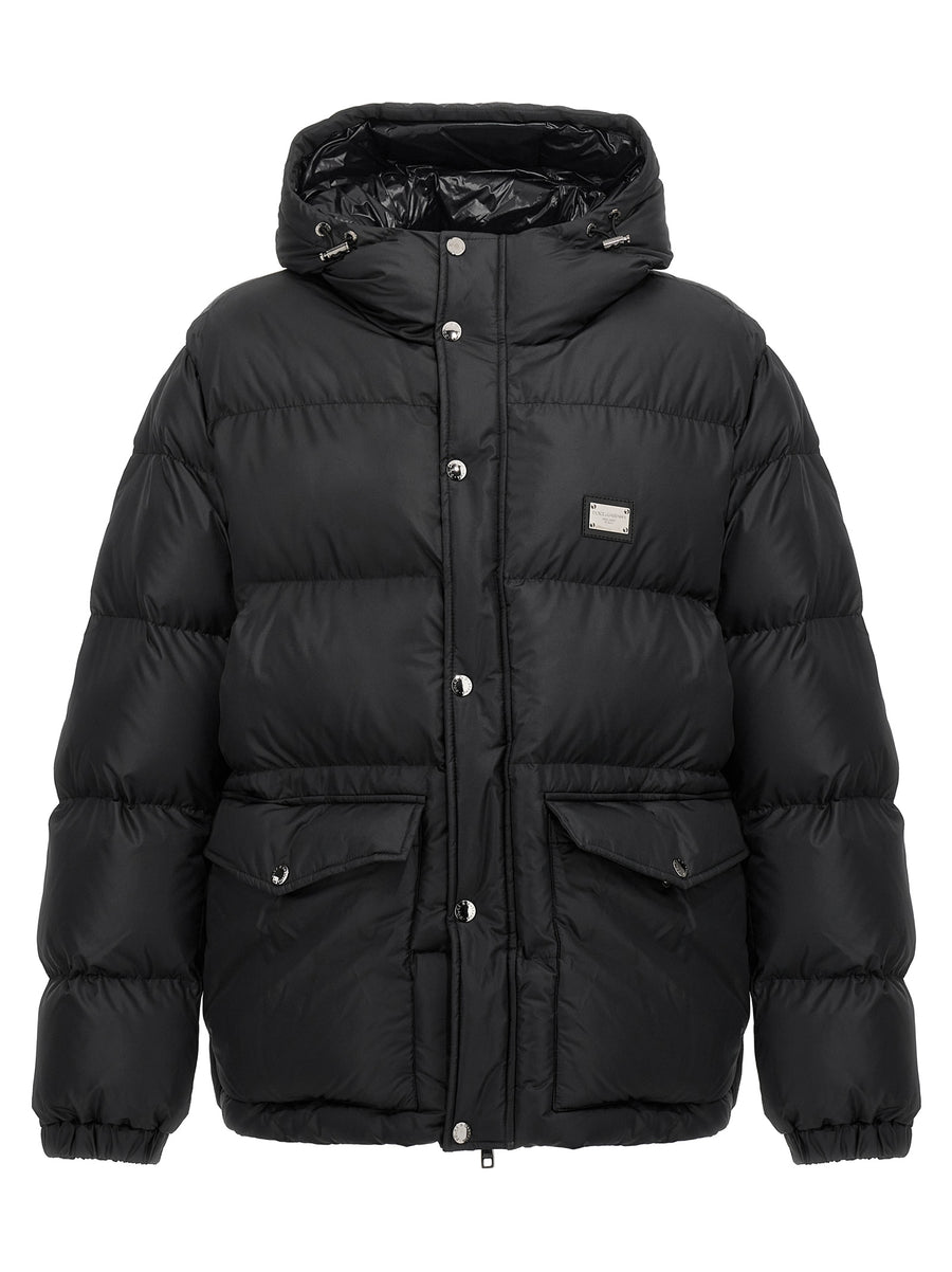 Dolce & Gabbana 100% polyester down jacket in black