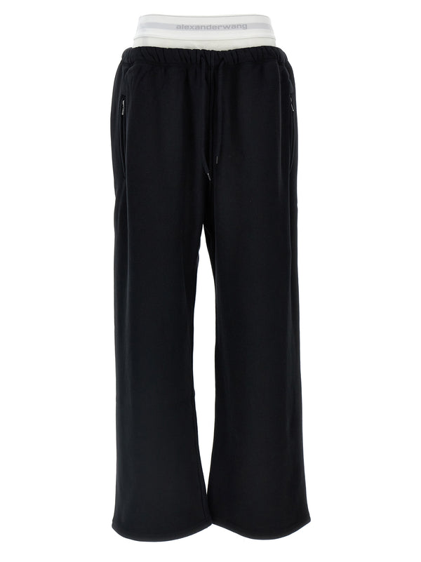 T By Alexander Wang 100% Cotton joggers in black