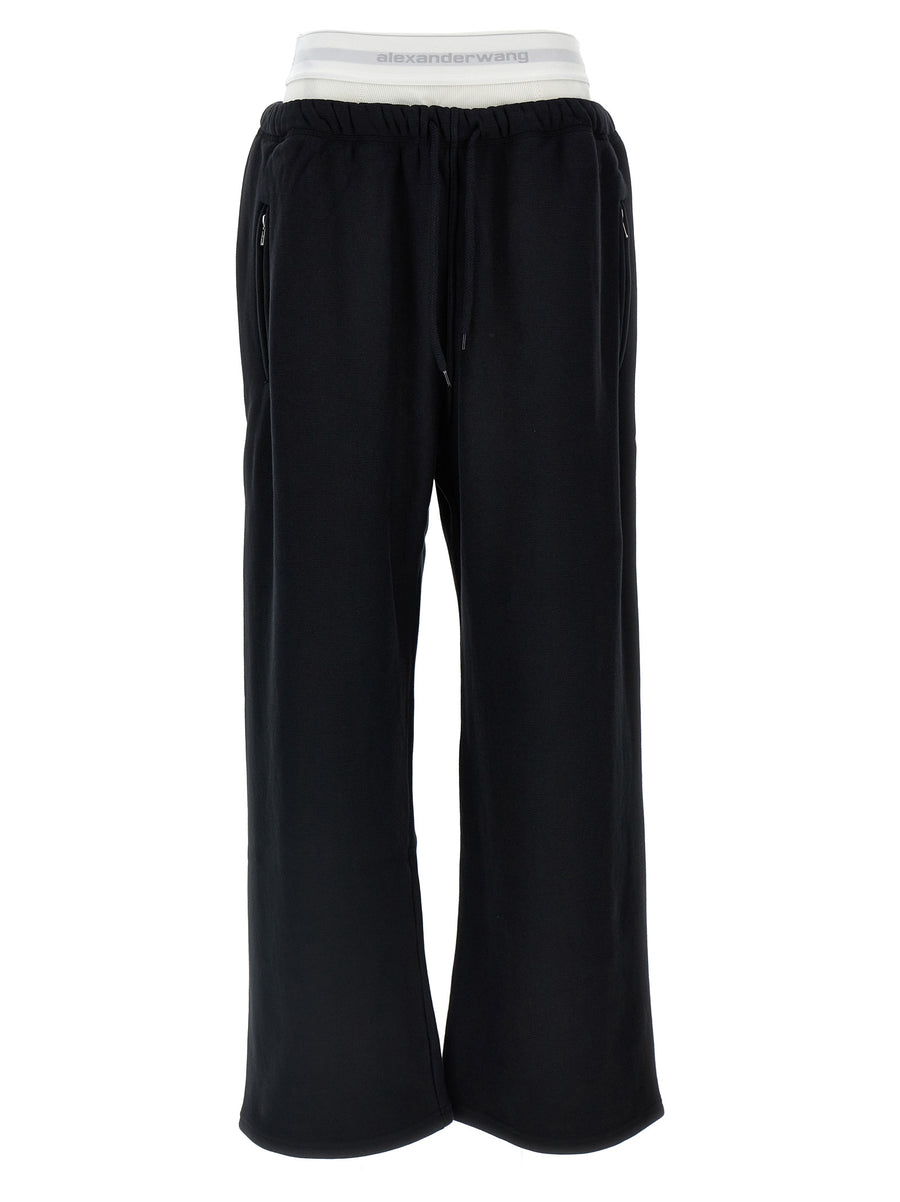 T By Alexander Wang 100% Cotton joggers in black