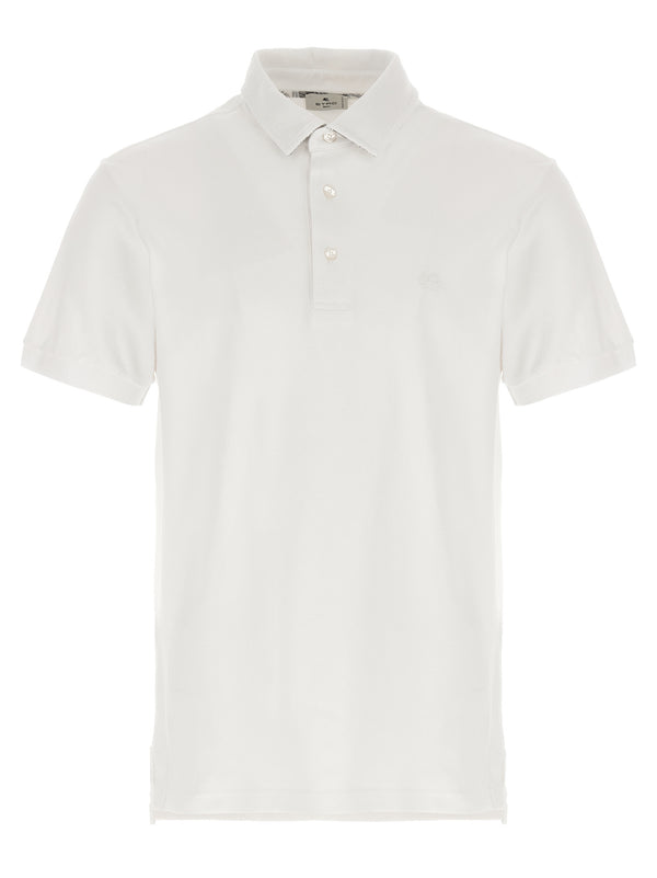 Etro 100% cotton polo shirt in white