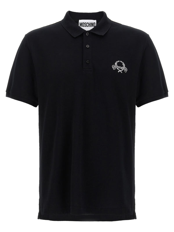 Moschino 100% Cotton polo shirt in black