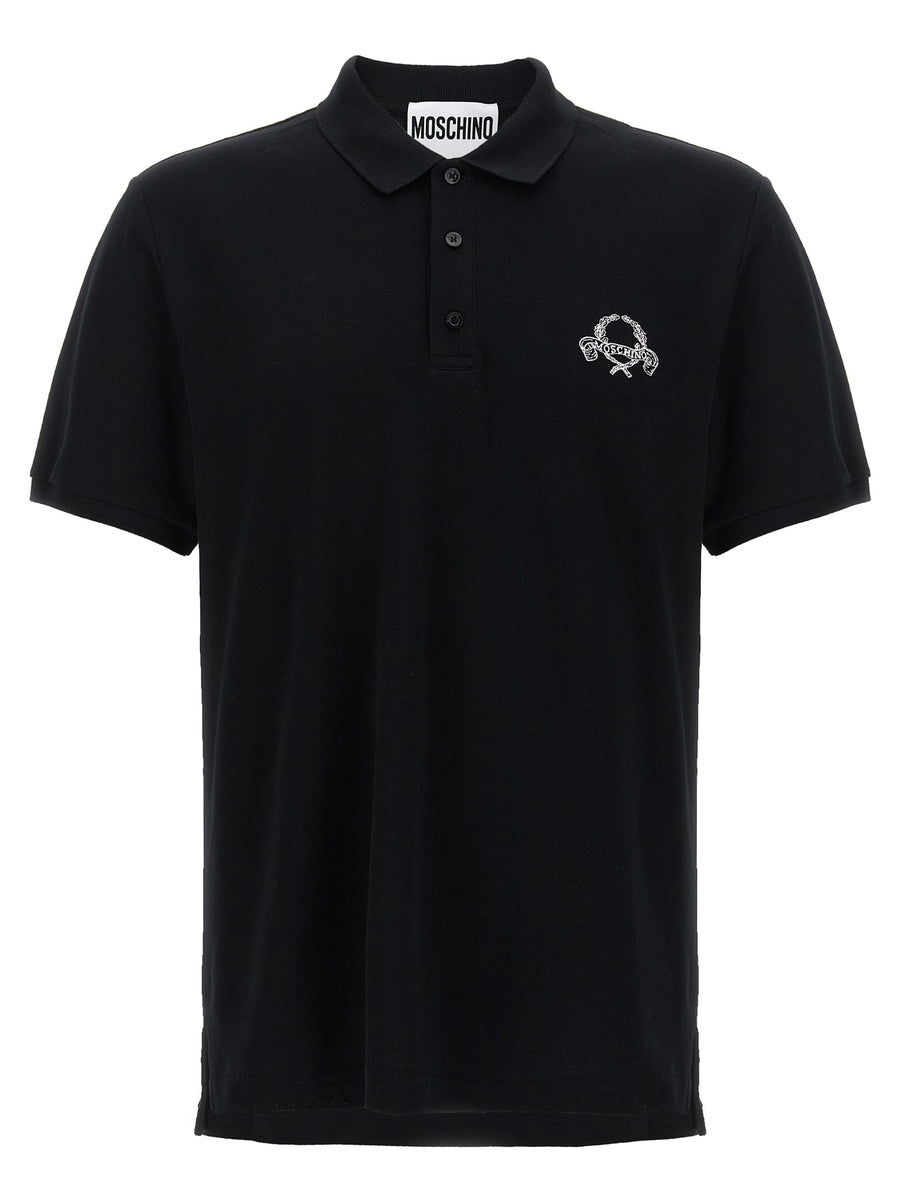 Moschino 100% Cotton polo shirt in black