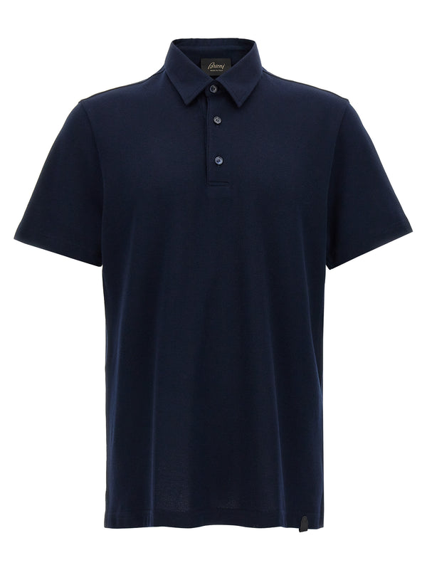 Blue Cotton Polo Shirt
