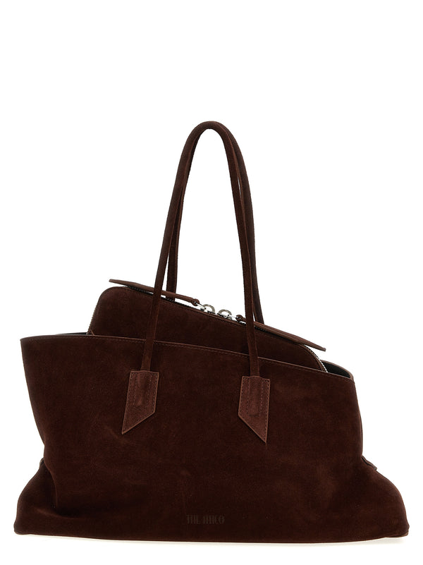 The Attico 100% calfskin leather shoulder bag in brown