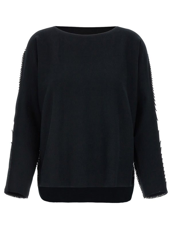 Issey Miyake 50% cotton sweatshirt in black