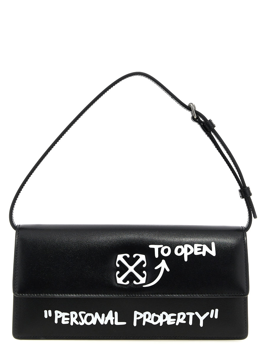 Off-White 100% calfskin leather (Bos Taurus) shoulder bag in black