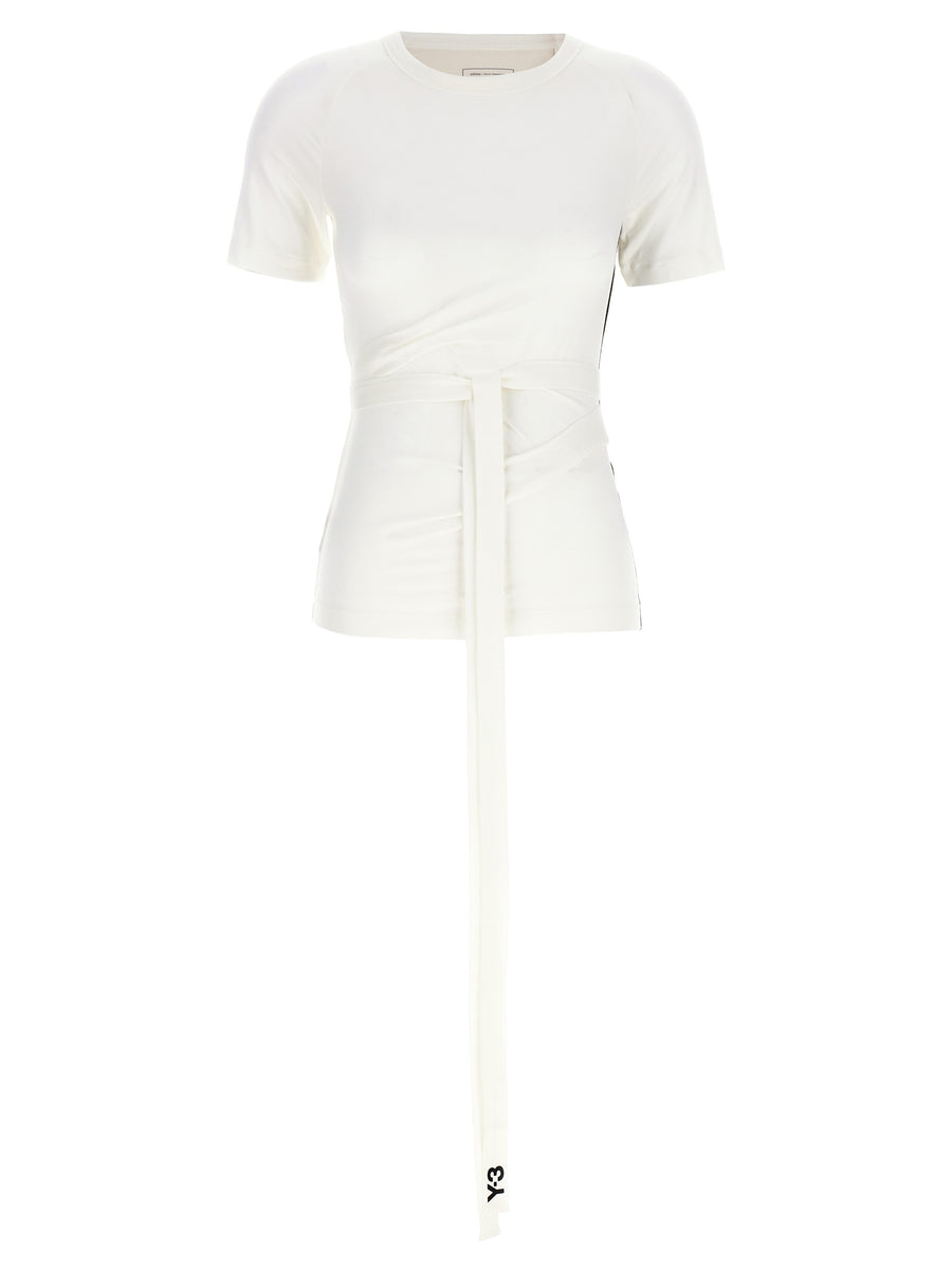 Y-3 93% lyocell t-shirt in white