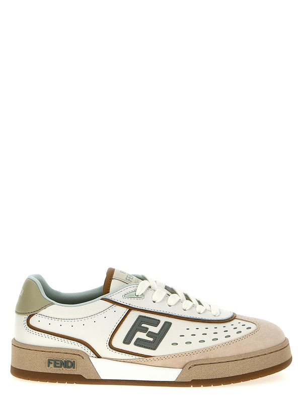 Fendi Leather sneaker in beige