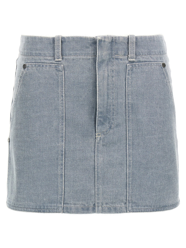 Fendi 100% cotton skirt in gray