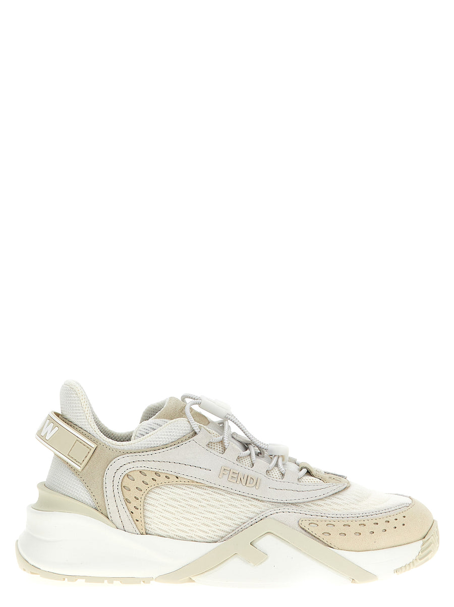 Fendi 73% polyester sneaker in white