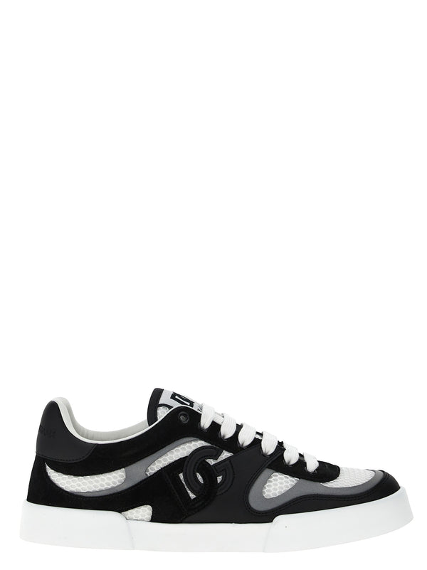 Dolce & Gabbana 77% calf leather sneaker in black