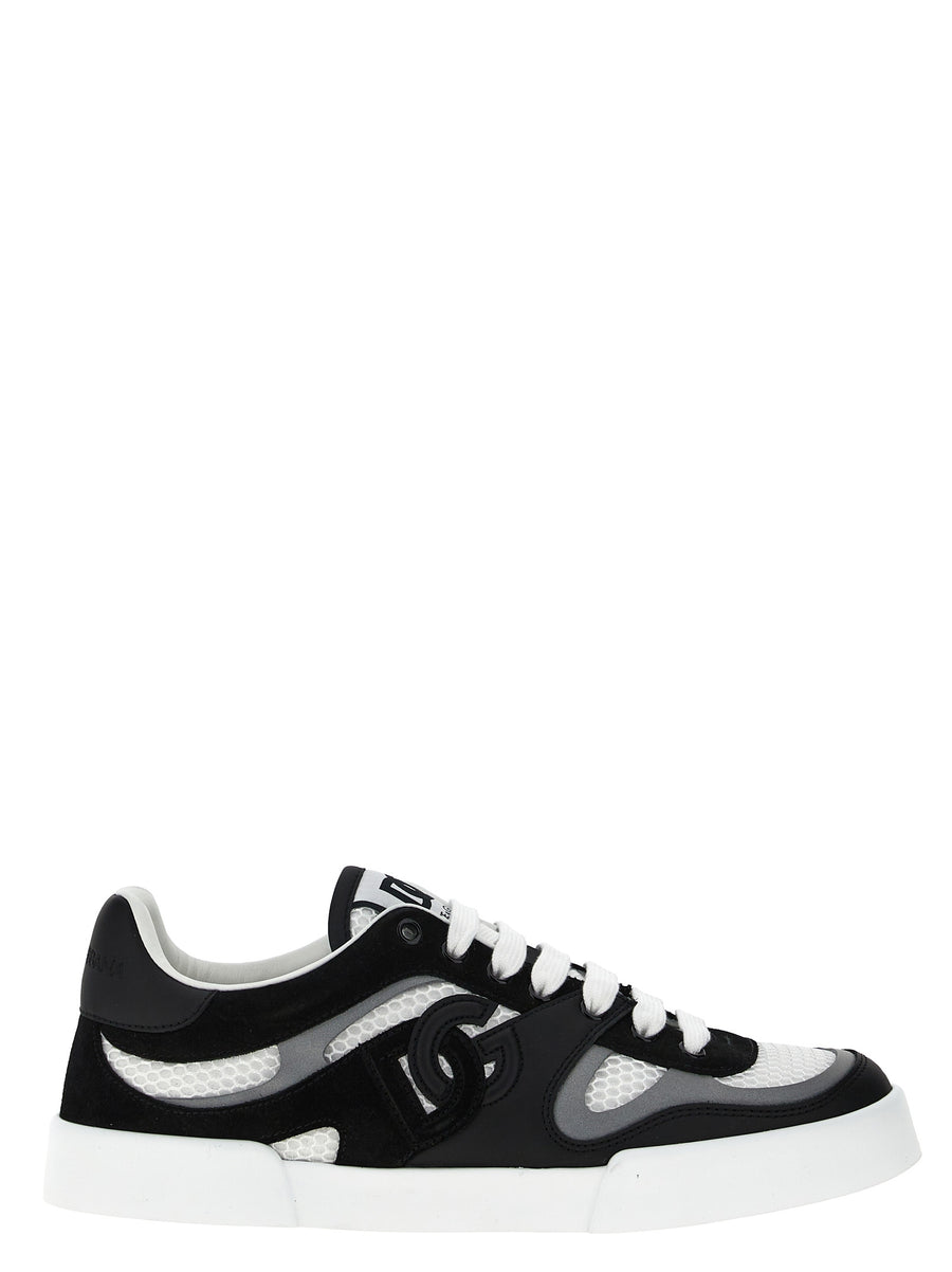Dolce & Gabbana 77% calf leather sneaker in black