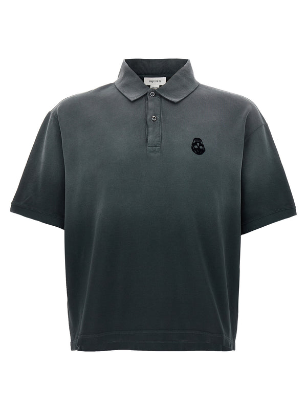 Alexander McQueen 100% Cotton polo shirt in gray